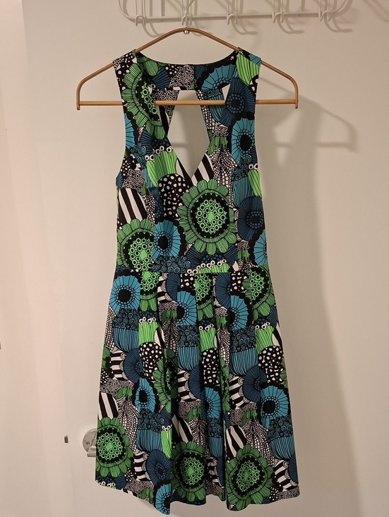 Banana Republic Dresses & Skirts - Banana Republic x Marimekko Blue & Green Floral Pleated Mini Dress (US 2)